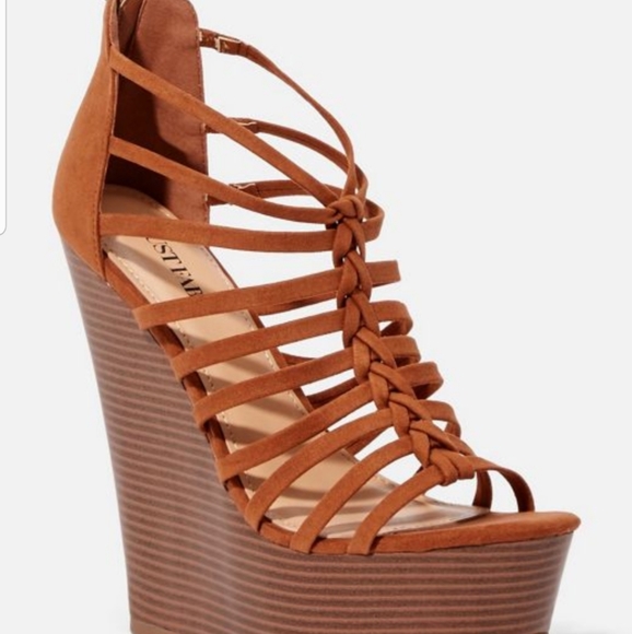 JustFab Shoes - JUSTFAB 💋 Sexy Suede Platform Wedge Sandals